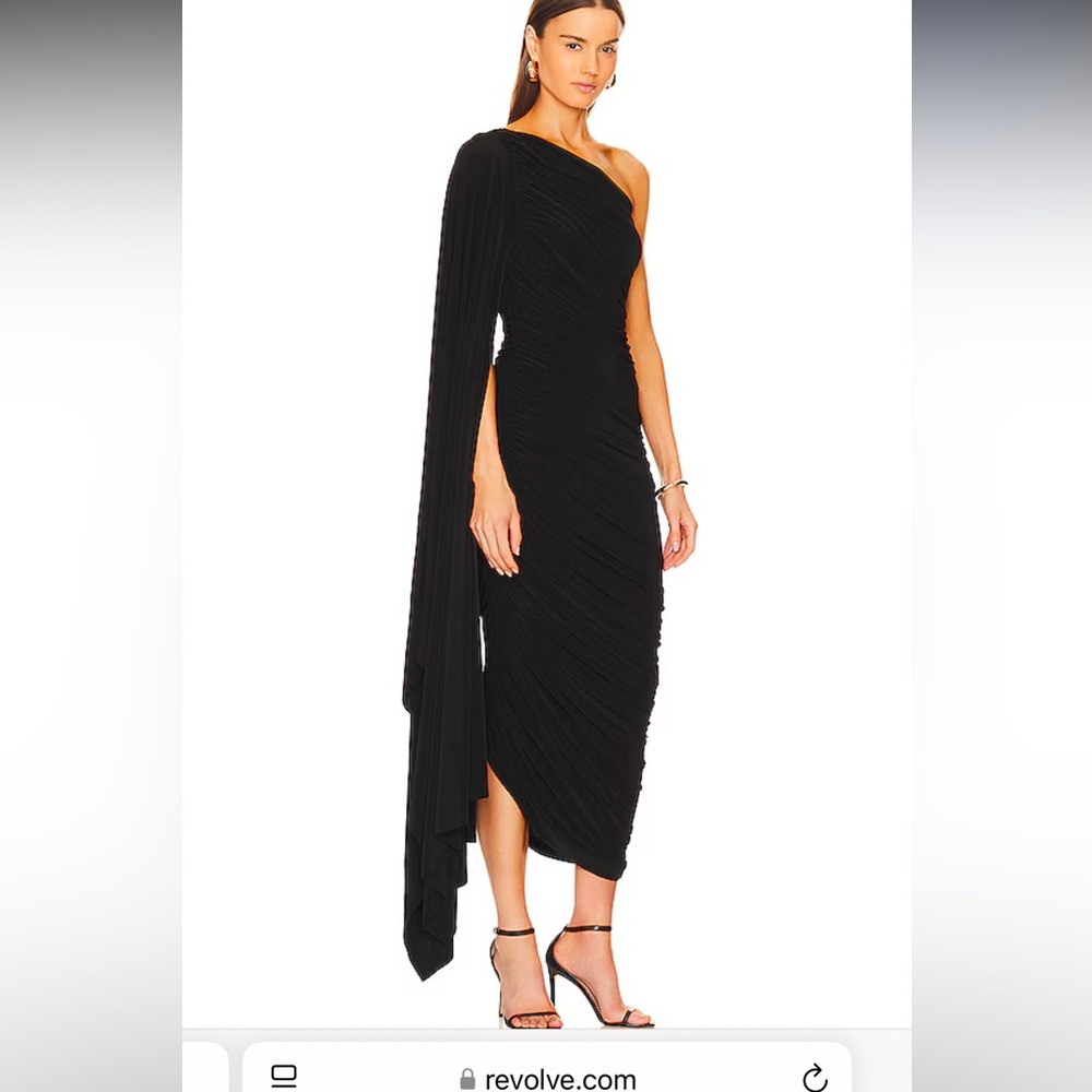 Norma Kamali Black Midi Dress